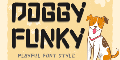 Doggy Funky Font Poster 1