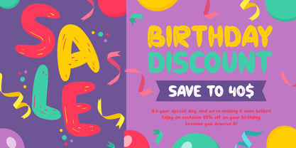 Party Balloon Font Poster 3