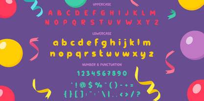 Party Balloon Font Poster 5