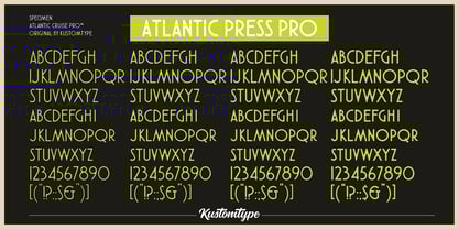 Atlantic Press Pro Font Poster 10