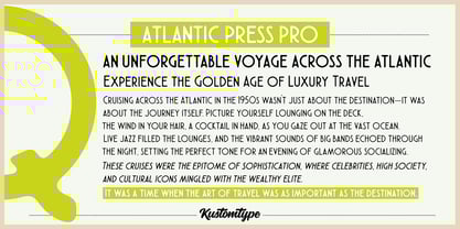 Atlantic Press Pro Font Poster 7