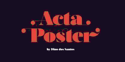 Acta Poster Font Poster 1