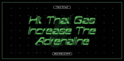 Aestero Stamp Font Poster 2