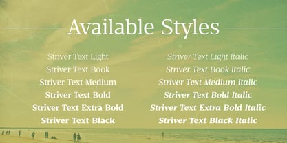 Striver Text Font Poster 3