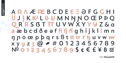 PGF Trajanite Font Poster 15