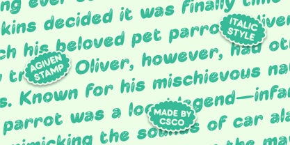 Agiven Stamp Font Poster 2