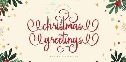 Christmas Greetings Font Poster 1