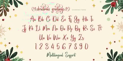 Christmas Greetings Font Poster 9