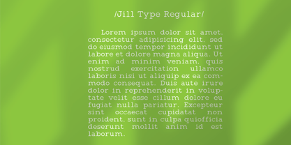 Jill Type Font Poster 2