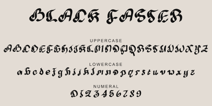 Black Faster Font Poster 4