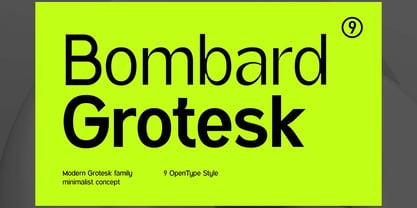 Bombard Grotesk Font Poster 1