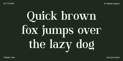 DT Hebrinks Font Poster 2