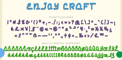 Enjoy Craft Font Poster 7