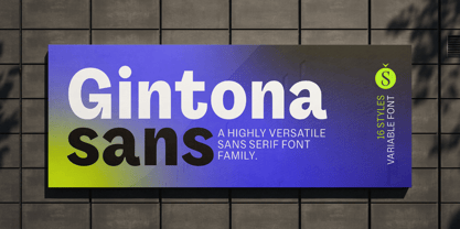 Gintona Sans Font Poster 1