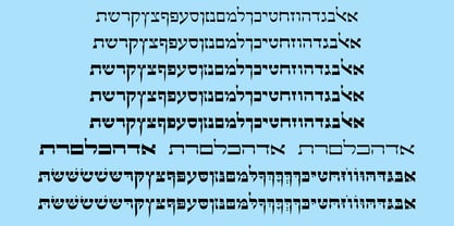 Hebrew Efraim Std Font Poster 2
