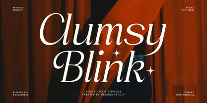Clumsy Blink Font Poster 1
