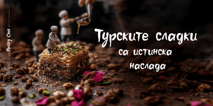 Pastry Chef Cyrillic Font Poster 3