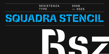 Squadra Stencil Font Poster 1