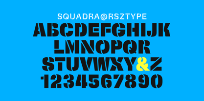 Squadra Stencil Font Poster 12