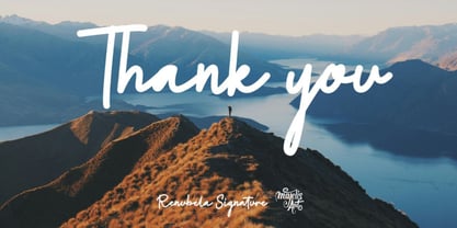 Renubela Signature Font Poster 11
