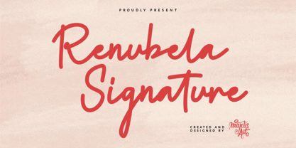 Renubela Signature Font Poster 1