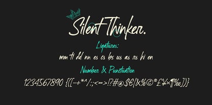 Silent Thinker Font Poster 3