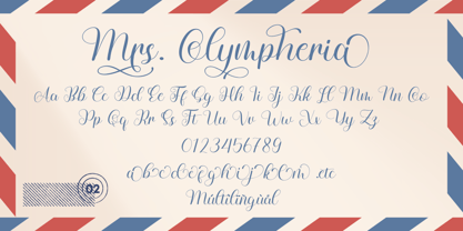 Mrs Olympheria Font Poster 6