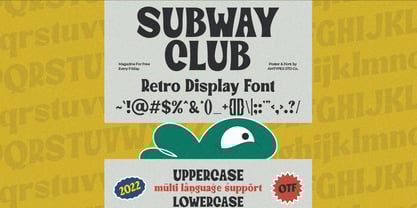 Subway Club Font Poster 5