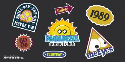 Subway Club Font Poster 4