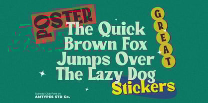 Subway Club Font Poster 6