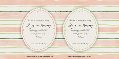Lovers in New York Font Poster 6