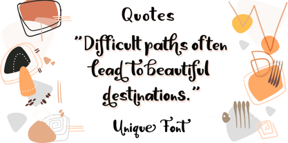 Unique and florist Font Poster 4