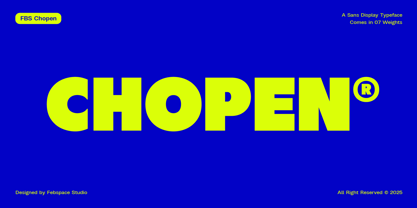 FBS Chopen Font Poster 1