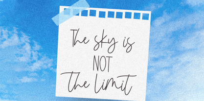 Morning sky full Font Poster 2