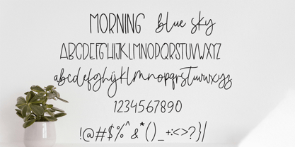 Morning sky full Font Poster 4