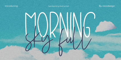 Morning sky full Font Poster 1