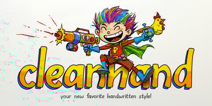 SK CleanHand Font Poster 1