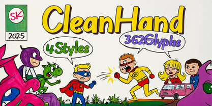 SK CleanHand Font Poster 2
