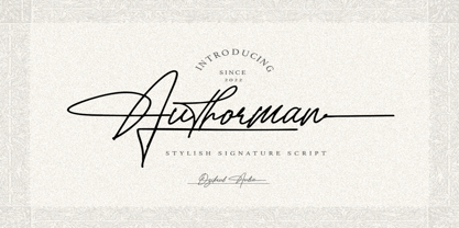 Authorman Font Poster 1