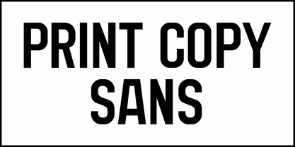 Print Copy Sans JNL Font Poster 2