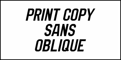Print Copy Sans JNL Font Poster 4