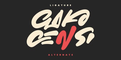 MC Gako Censi Font Poster 3