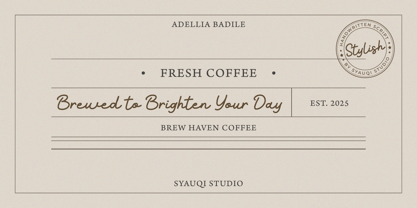 Adellia Badile Font Poster 8