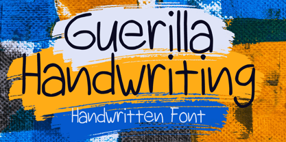 Guerilla Handwriting Font Poster 1