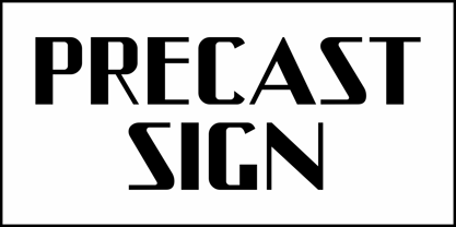 Precast Sign JNL Font Poster 2