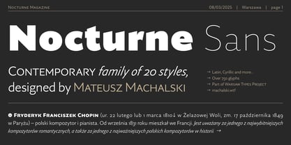 Nocturne Sans Font Poster 1