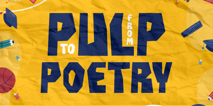 Paper Slash Font Poster 2