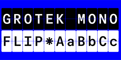 Grotek Mono Flip VF Font Poster 1