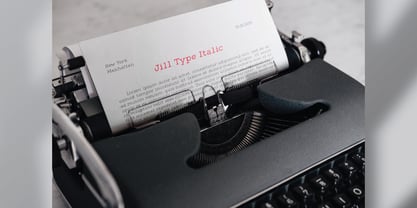 Jill Type Italic Font Poster 3