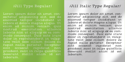 Jill Type Italic Font Poster 2